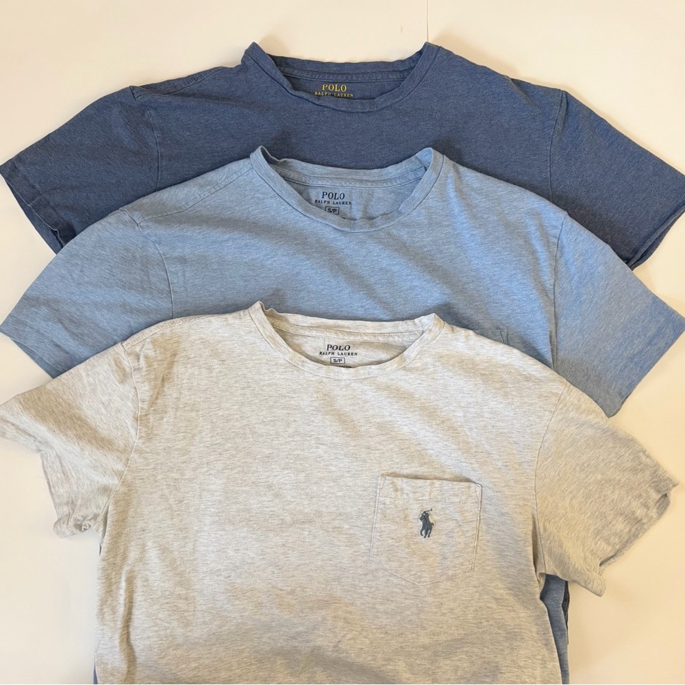 Polo Ralph Lauren Blue and Gray T-Shirts Set